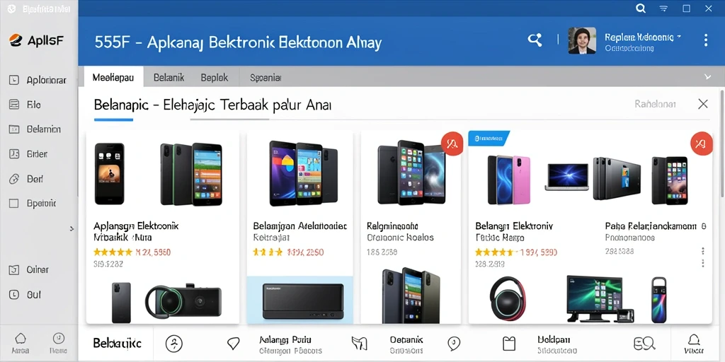 Antarmuka aplikasi 555F yang sederhana dan mudah digunakan.
