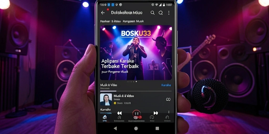 Antarmuka aplikasi BOSKU33 yang intuitif untuk karaoke.