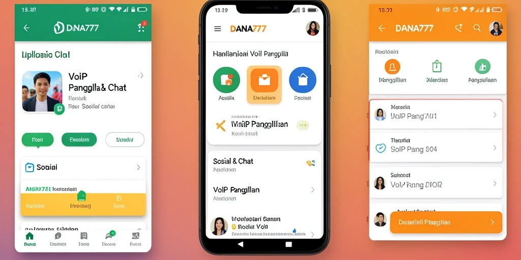 Antarmuka DANA777 yang sederhana dan intuitif untuk VoIP Panggilan.