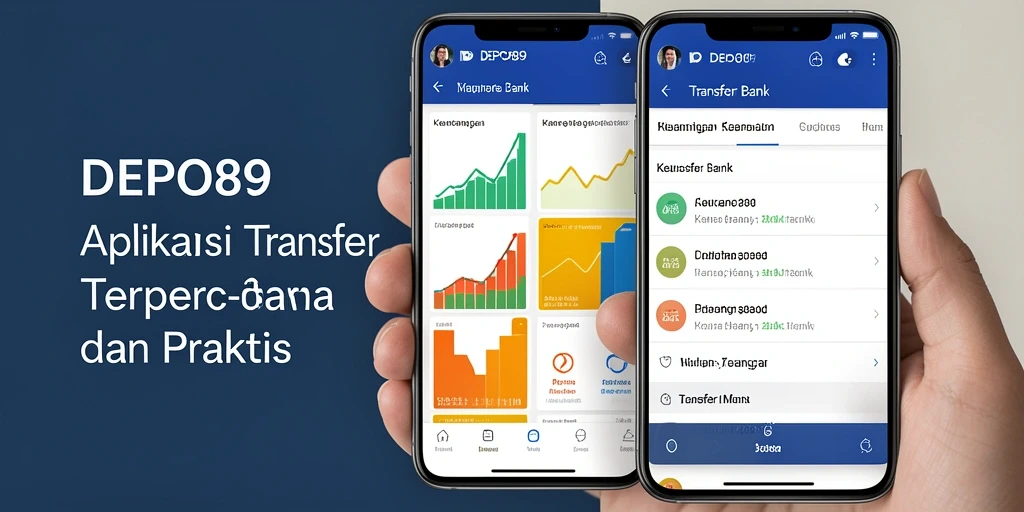Antarmuka DEPO89 yang modern dan mudah digunakan untuk Transfer Bank.