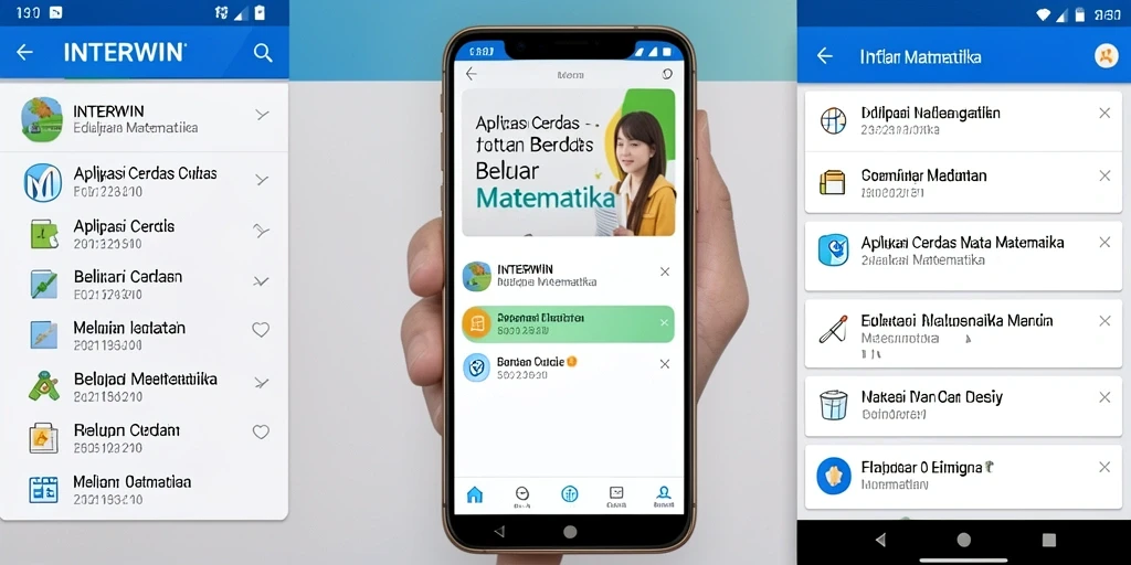 Antarmuka aplikasi INTERWIN yang ramah pengguna untuk belajar matematika.