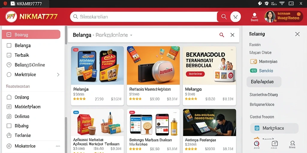 Tampilan utama NIKMAT777 yang intuitif untuk belanja online.