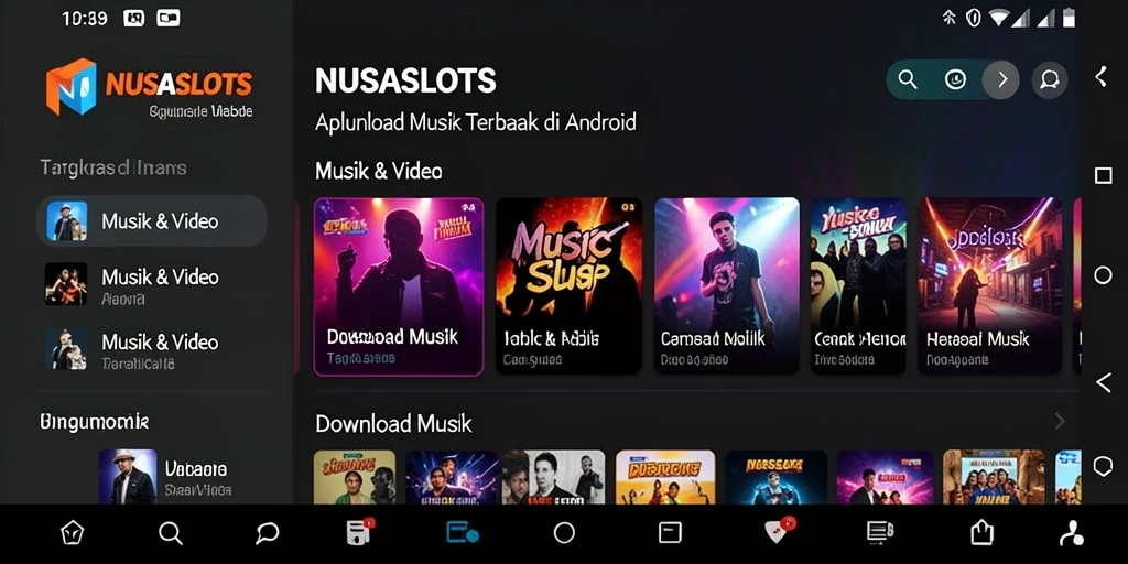Antarmuka NUSASLOTS yang user-friendly untuk Download Musik.