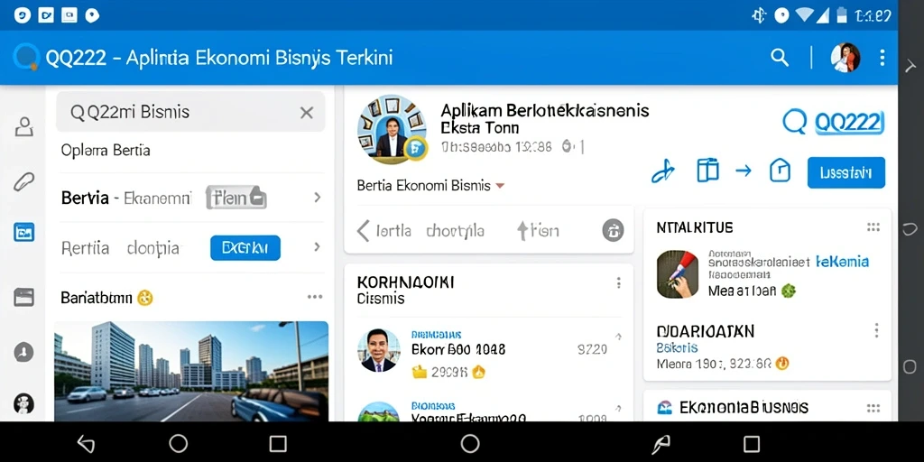 Tampilan antarmuka aplikasi QQ222 yang modern dan informatif.